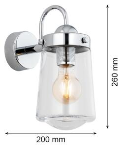 Argon 4719 - Kúpeľňové nástenné svietidlo PASADENA 1xE27/15W/230V IP44