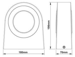 LED vonkajšie nástenné svietidlo ARCOS, 15 W, 19,8 × 18 cm, IP65, biele (ARCOS-15W 5CCT IP65 WHITE)