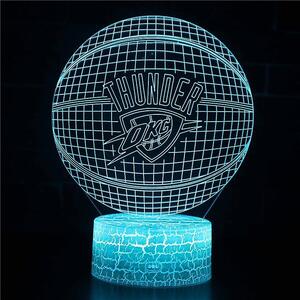 Beling 3D lampa,Oklahoma City Thunder, 16 farebná QX11
