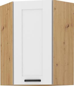 Kondela Horná rohová kuchynská skrinka Lula 58x58 GN-90 1F - biela / dub artisan