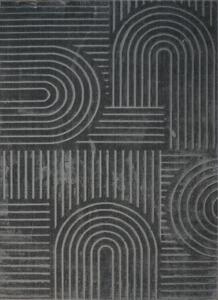 Koberec Zen Garden 2405 Dark Grey – sivý s geometrickým vzorom Rozmer: 60x100 cm