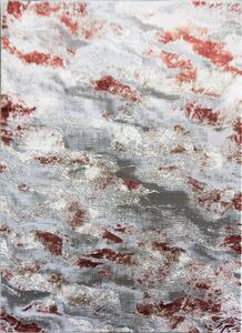 BE Koberec Mitra 3001 TERRA – hnedý sivý červený obdĺžnikový Rozmer: 60x100 cm