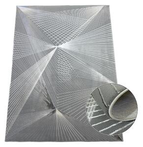 Koberec Allianz 6305 GREY – sivý vzorovaný obdĺžnik Rozmer: 60x100 cm