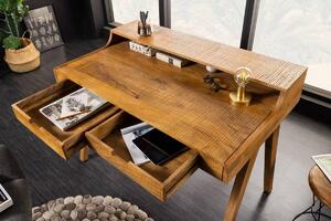 Dizajnový písací stôl Freddo 120 cm mango