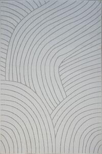 BE Koberec Kolekcia Zen Garden 2402 WHITE – biely obdĺžnikový Rozmer: 120x180 cm
