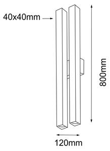 Shilo 4706 - Nástenné svietidlo DOHA 4xGU10/15W/230V čierna