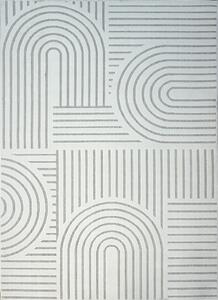 Biely obdĺžnikový koberec Zen Garden 2405 WHITE – elegantný vzor Rozmer: 60x100 cm