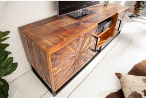 TV-skrinka 40527 145cm Wood Art Drevo Mango Hnedá-Komfort-nábytok