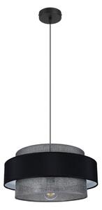 Luster na lanku CORSA 1xE27/60W/230V čierna/šedá