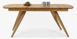 Dizajnový rozkladací stôl z dubového masívu, Anor 180-220 x 90 cm