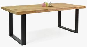 Jedálenský stôl z dubového dreva 200 x 100 cm, prírodný vzhľad