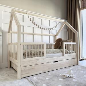 Detská posteľ FLORIÁN Duo Plus Domček verzia so zásuvkou/prístelkou