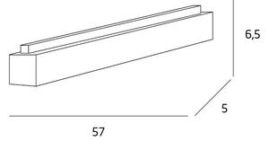MAXLIGHT C0124 - LED Stropné svietidlo LINEAR LED/18W/230V 57 cm biela