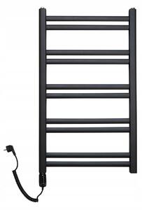 Regnis Retro, elektrické vykurovacie teleso 540x1280 mm, 600W, čierna matná, RETRO1280/540/D500/BLACK/ELE