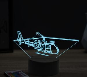 Beling 3D lampa, Aerospatiale-Gazelle, 16 farebná ULA4