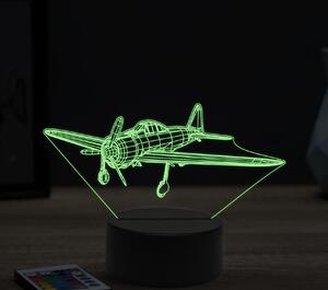Beling 3D lampa, Mitsubishi A6M Zero, 16 farebná ULA3