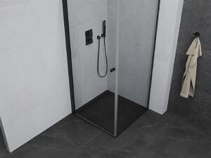 Mexen PRETORIA sprchovací kút 80x80cm, 6mm sklo, čierny profil-číre sklo, 852-080-080-70-00