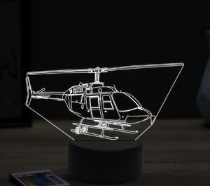 Beling 3D lampa,Bell-helicopter, 16 farebná ULA21