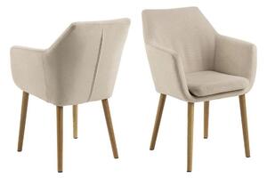 Béžová Jedálenská stolička s podrúčkami Nora 58 × 58 × 84 cm ACTONA