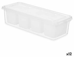 Kinvara Organizér chladničky Biela Transparentná Plastické 37,5 x 9 x 14,3 cm (12 kusov)