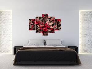 Obraz červených okvetných lístkov (150x105 cm)