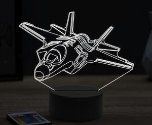 Beling 3D lampa,f35 jet, 16 farebná ULA41