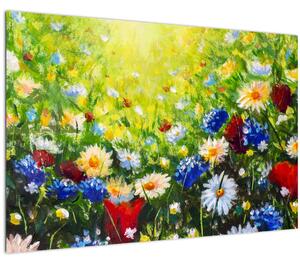 Obraz divokých kvetov (90x60 cm)
