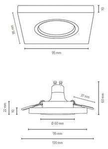 Spot-Light 2515174 - LED Podhľadové svietidlo VITAR 1xGU10/5W/230V