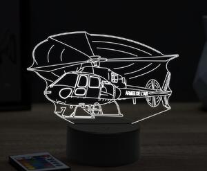Beling 3D lampa,Helicopter armee,16 farebná ULA47