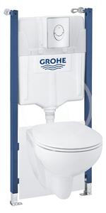 Grohe - Set predstenovej inštalácie, WC a sedátka Bau Ceramic, softclose, tlačidlo Skate Air, chróm