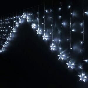 BigBuy Christmas Záclona z LED svetiel Biela Hviezdy
