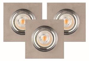 Spot-Light 2515336 - SADA 3x LED Podhľadové svietidlo VITAR 1xGU10/5W/230V betón
