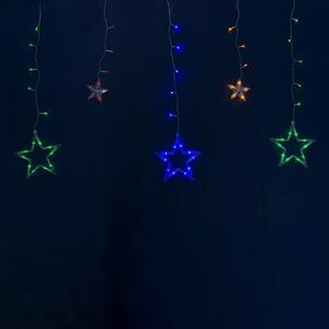BigBuy Christmas Záclona z LED svetiel Viacfarebná Hviezdy