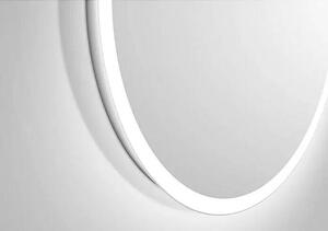 DSK Design Okrúhle svetelné zrkadlo LED DSK Silver Space / Ø 60 cm / neutrálna biela / 950 lm / biela