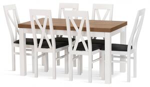 Jedálenská zostava ZYTA stôl + 6 stoličiek