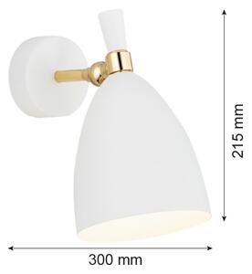Argon 4699 - Nástenné svietidlo CHARLOTTE 1xE27/15W/230V biela/zlatá