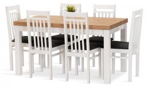 Jedálenská zostava POLA stôl + 6 stoličiek