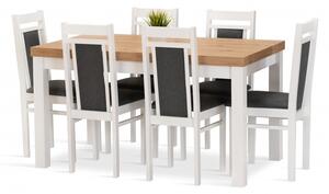 Jedálenská zostava NINA stôl + 6 stoličiek