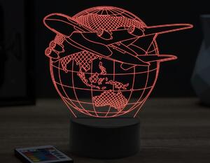 Beling 3D lampa,Planet airplane,16 farebná ULA64