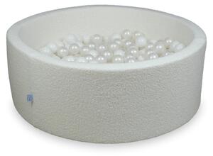 Suchý bazén 110x40 Boucle White 500 guličiek: biela, perleťová