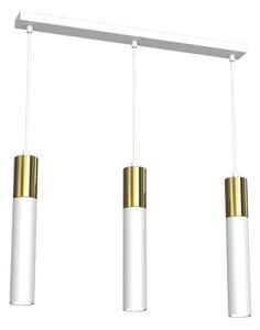 Luster na lanku CASSA 3xGU10/8W/230V biela/zlatá