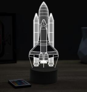 Beling 3D lampa,Raketoplán,16 farebná ULA70