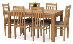 Jedálenská zostava MIRA stôl + 6 stoličiek