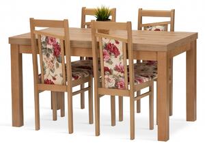Jedálenská zostava PETRA stôl + 4 stoličky