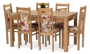 Jedálenská zostava LILIA stôl + 6 stoličiek