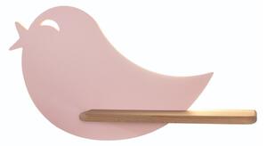 LED Detské nástenné svietidlo s poličkou BIRD LED/5W/230V ružová/drevo