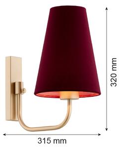 Argon 8313 - Nástenná lampa SAFIANO 1xE27/15W/230V vínová