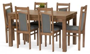 Jedálenská zostava MAGDA stôl + 6 stoličiek
