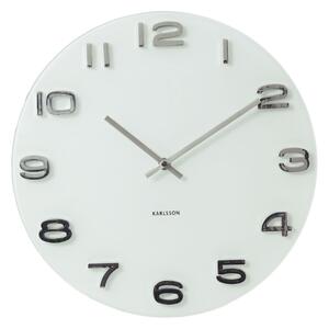 KARLSSON Nástenné hodiny Vintage kulaté – biele ∅ 35 cm