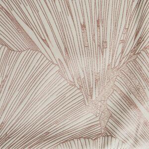 Elegantný zamatový stredový obrus v kremovej farbe s krásnym vzorom krémová